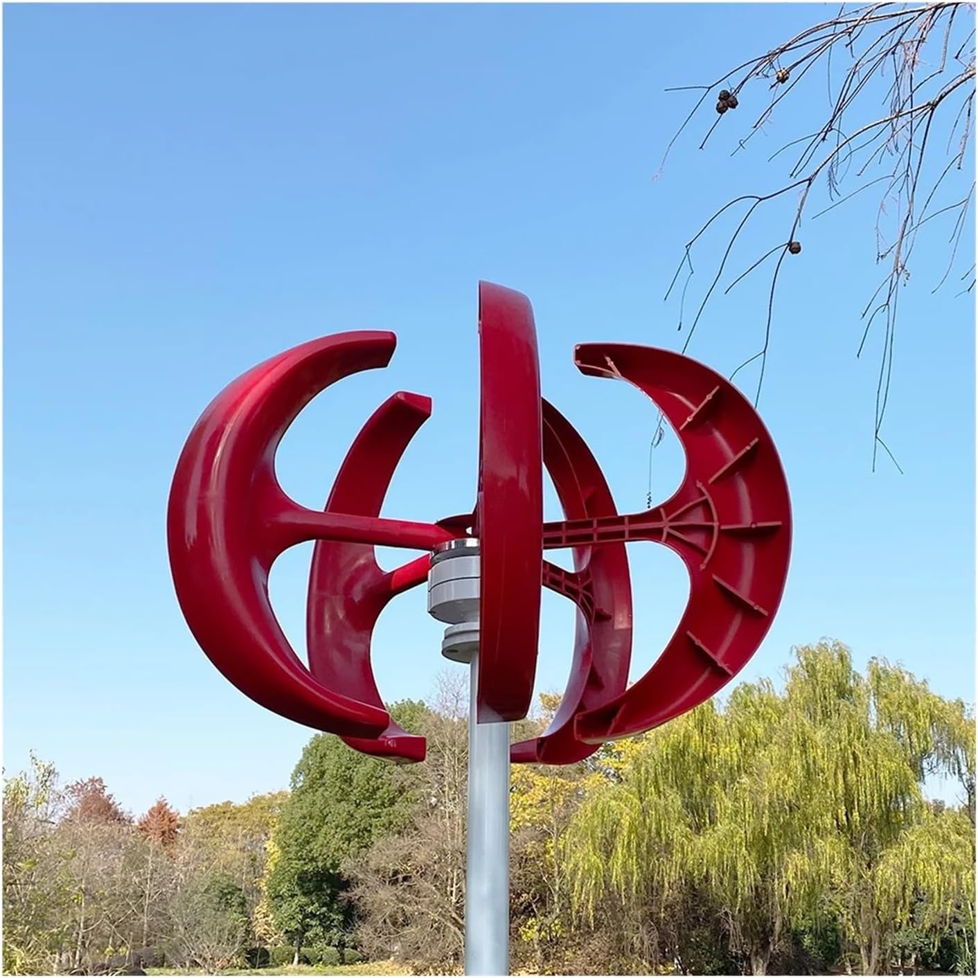 Wind Turbine 5KW 3KW Vertical Axis Permanent Maglev Generator Altern with Mppt Controller for Home Use Farm Low Starting Speed for Home(White,MODEL3_12V_5KW)