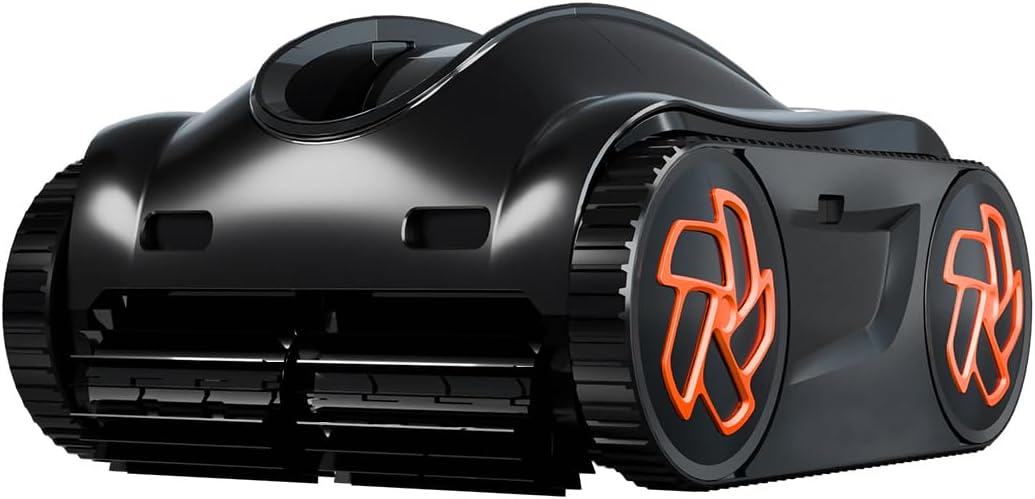 Pool Cleaner K60, 6H Runtime Cordless Robotic Pool Vacuum, Touch Screen, Smart Navigation, Cleans Floor, Walls, Waterline, Ideal for Above & In-Ground Pools, Self-Parking