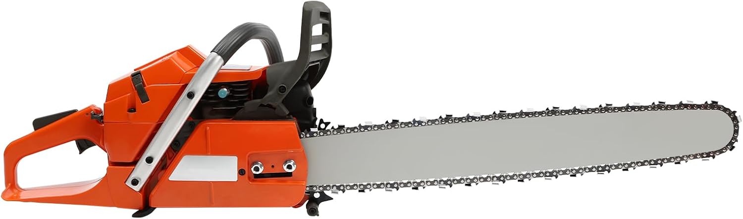 Gas Powered Chainsaw, 2 Stroke Single Cylinder Engine, 65CC 40 Inch Chainsaw for Tree Trimming Wood Cutting, Gas Handheld Chain Saw w/Air-cooled, Suitable for Garden Pruning (65CC 40 Inch)