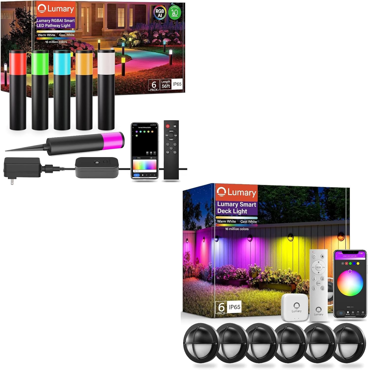 Luamry Smart LED Deck Lights+Luamry Smart Pathway Lights