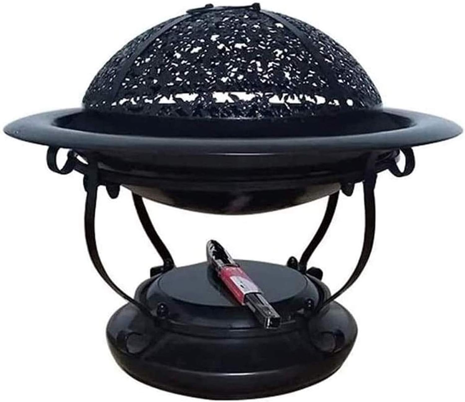 Fire Pit Fire Pits Outdoor Wood Burning Outdoor Steel Wood Burning Fire Pit, Multifunctional Metal Fire Pit Garden BBQ Firepit with Cover BBQ Cooking for Outside Camping