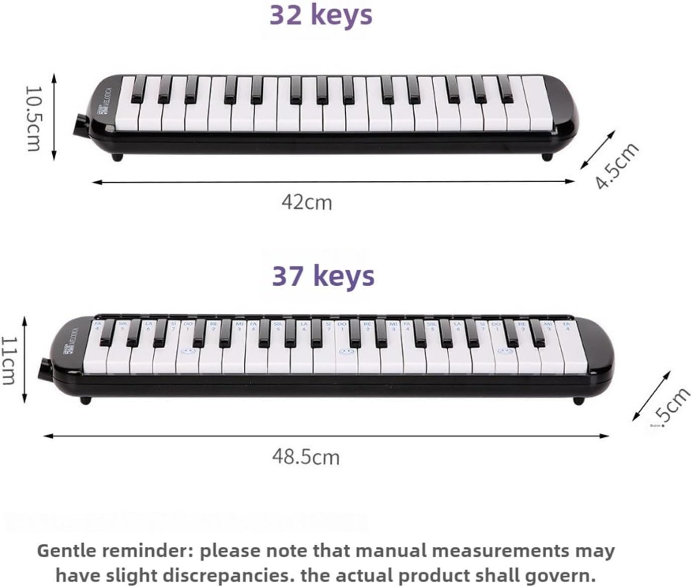 Melodica 37 Keys Melodica Beginner Gift 32 Keys Harmonica with Carrying Bag Keyboards Music Instruments(M37Pro)