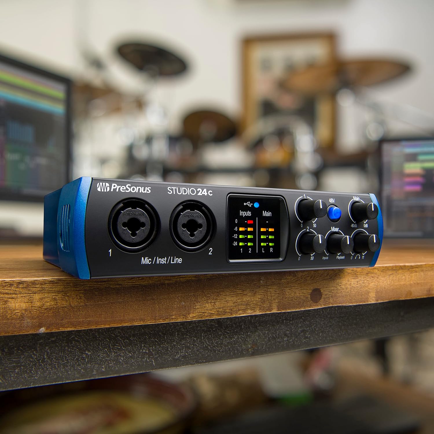 PreSonus Studio 24c 2x2, 192 kHz, USB Audio Interface with Studio One DAW Recording Software