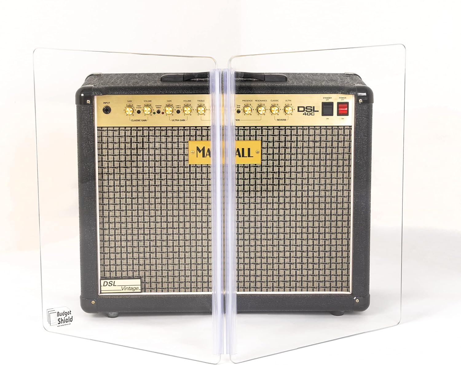 2 ft x2 panel Guitar Amp shield screen for isolation, attenuation and sound reduction: Made in USA : guitar amp acrylic plexiglass plastic cage folding collapsible portable lightweight