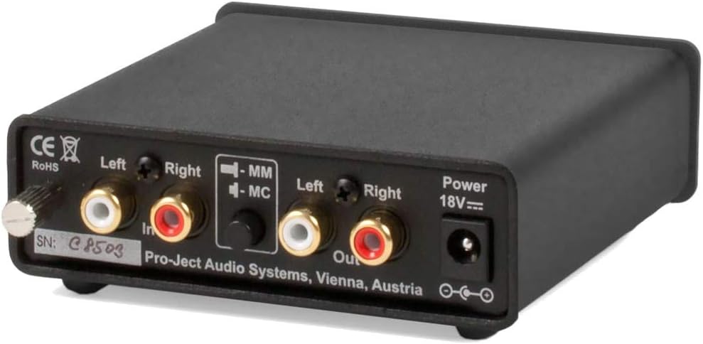 Pro-Ject Phono Box DC MM/MC Phono Preamp with Line Output (Black)