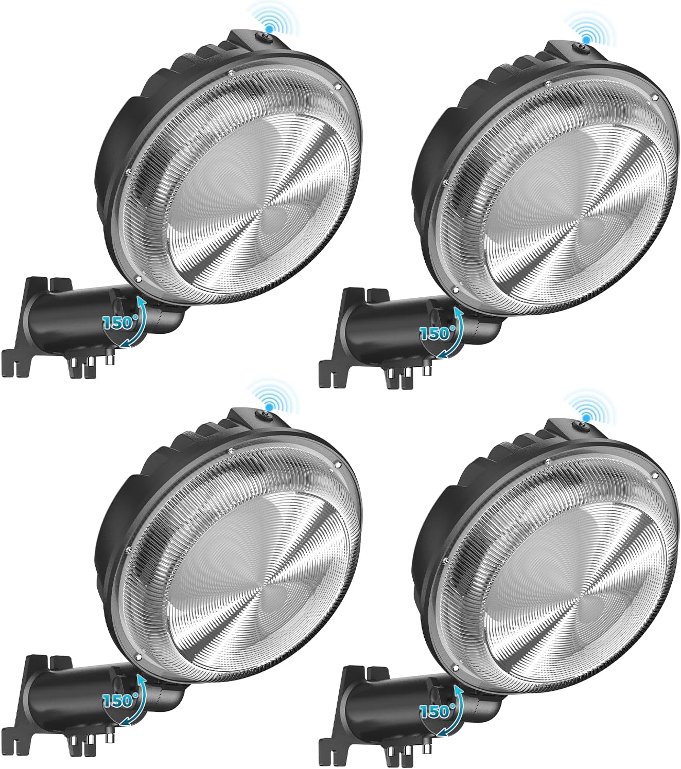 AIKVSXER LED Barn Lights 160W 24000LM Yard Area Light Dusk to Dawn Outdoor Lighting 6500K Security Flood Light IP66 Waterproof for Garden Garages Street Warehouse Farmhouse 4 Pack