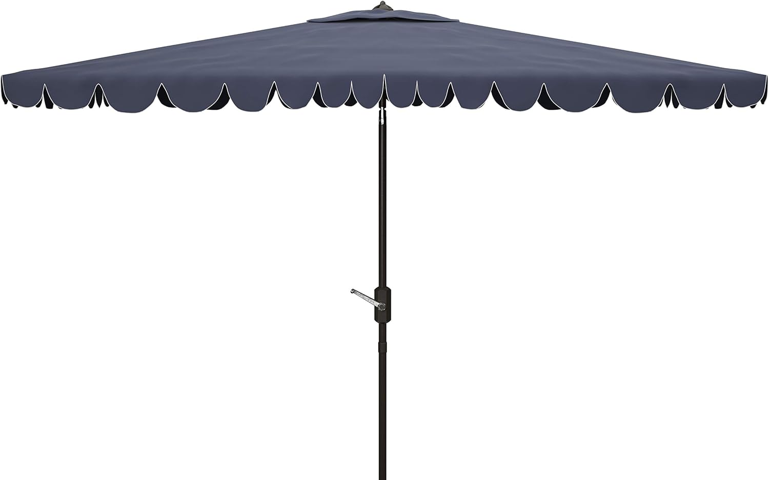 SAFAVIEH Outdoor Collection Venice Grey 7 x 10 Ft Rectangular Auto Tilt UV Protected Umbrella