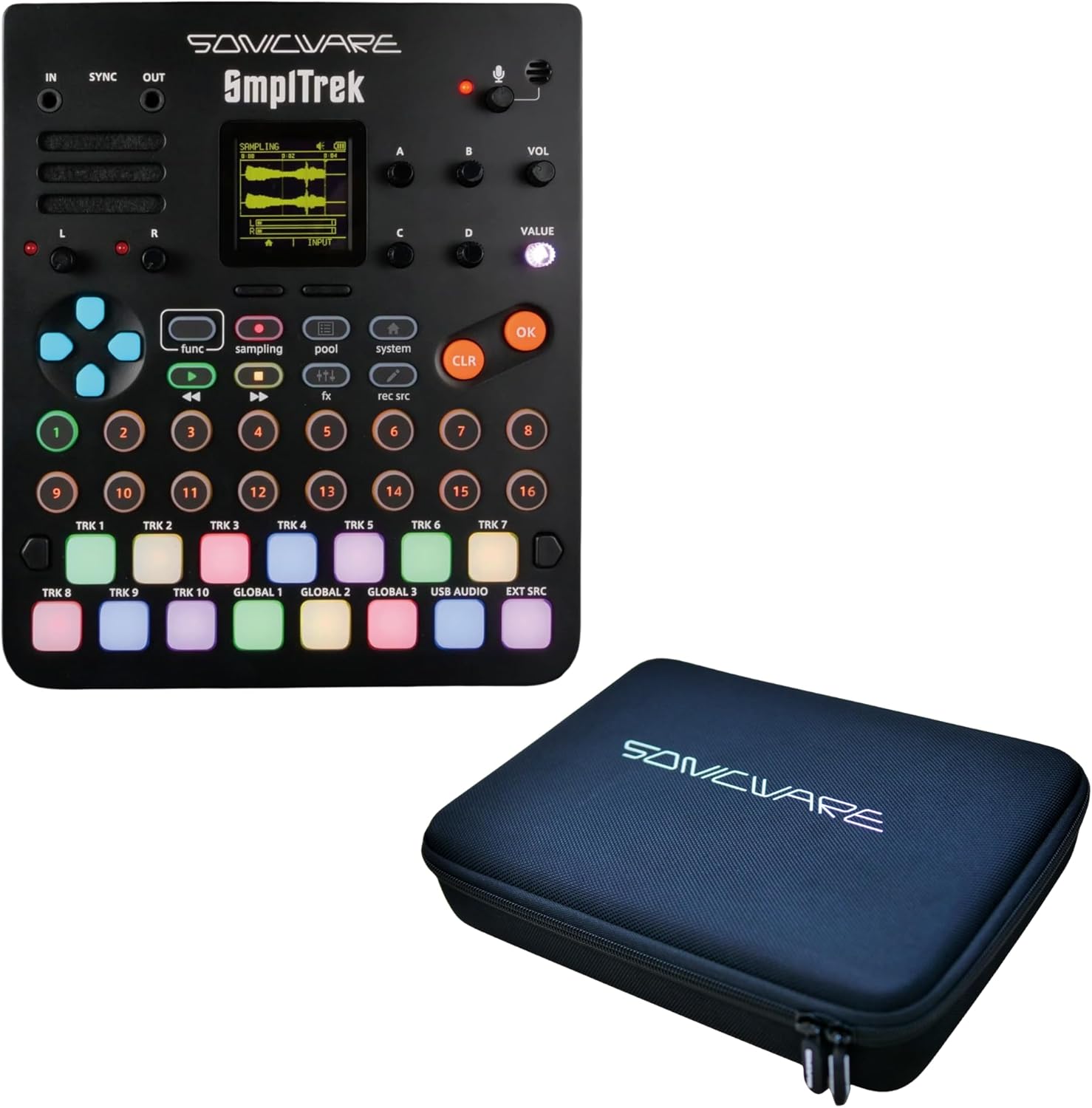 Sonicware SmplTrek [Portable Production Sampler] – Special Bundle with Case