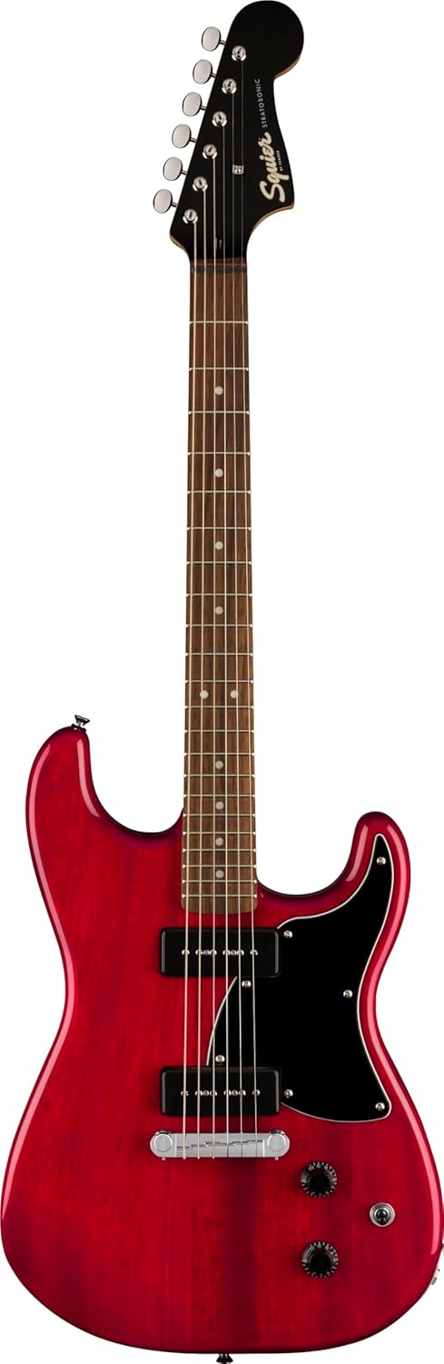 Paranormal Strat-O-Sonic, Laurel Fingerboard, Black Pickguard, Crimson Red Transparent