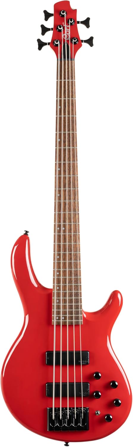 Cort Artisan Series C5 Deluxe 5-String Bass Candy Red