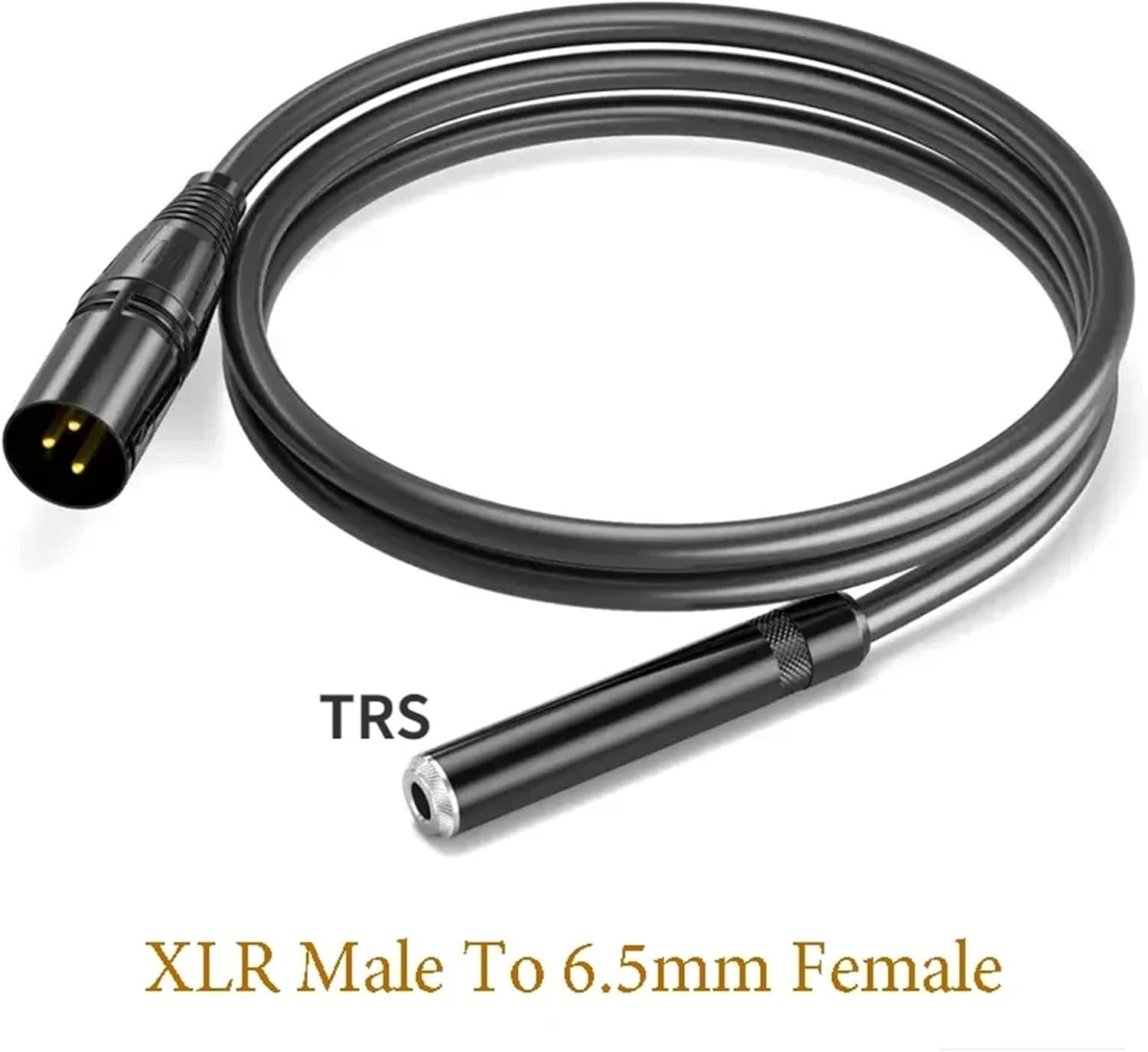 TRS 6.35 XLR Female to 6.5mm Female Audio Extension Cable 1 4 Inch Female Cannon Cord for Amplifier Effect Sound Card Speaker(XLR-M to 6.5-F,1m)
