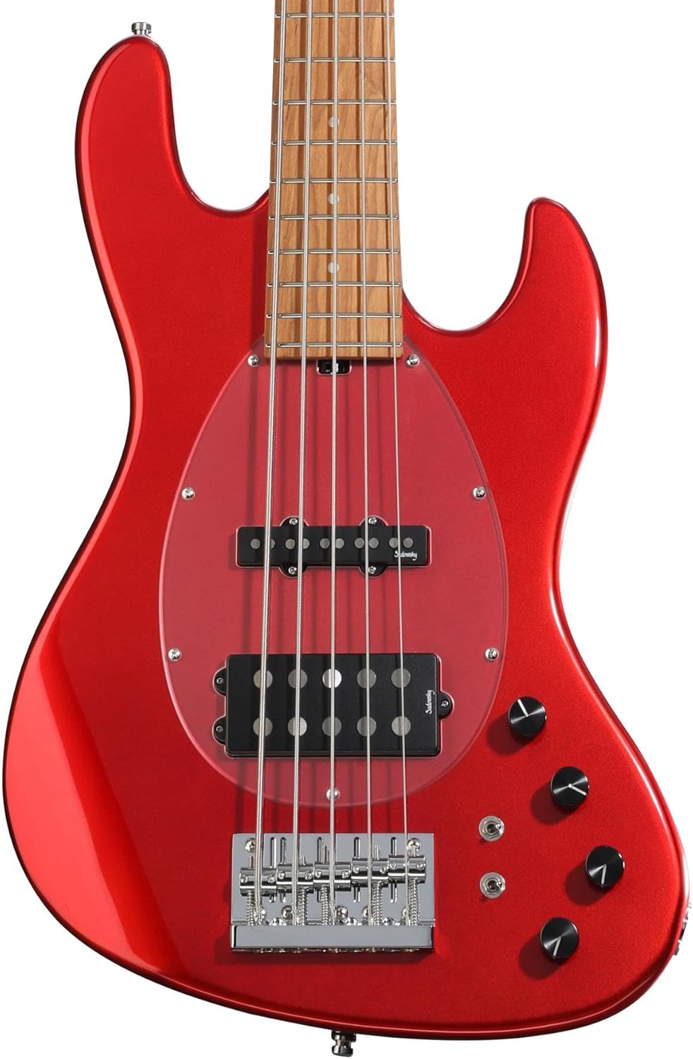 Sadowsky MetroExpress Vintage M/J 5-string Bass Guitar - Candy Apple Red, Roasted Maple Fingerboard