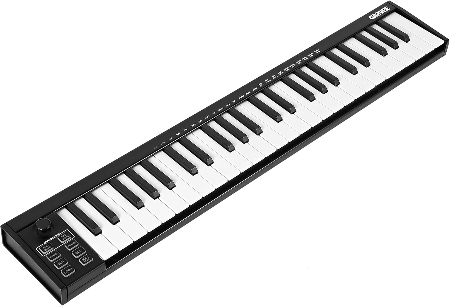 49-Key Portable USB MIDI Keyboard Controller - DAW Integration, 8 Speed-Sensitive Drum Pads, OLED Display, Semitone Transposition, ARP Auto Accompaniment - Professional Digital Piano for Music