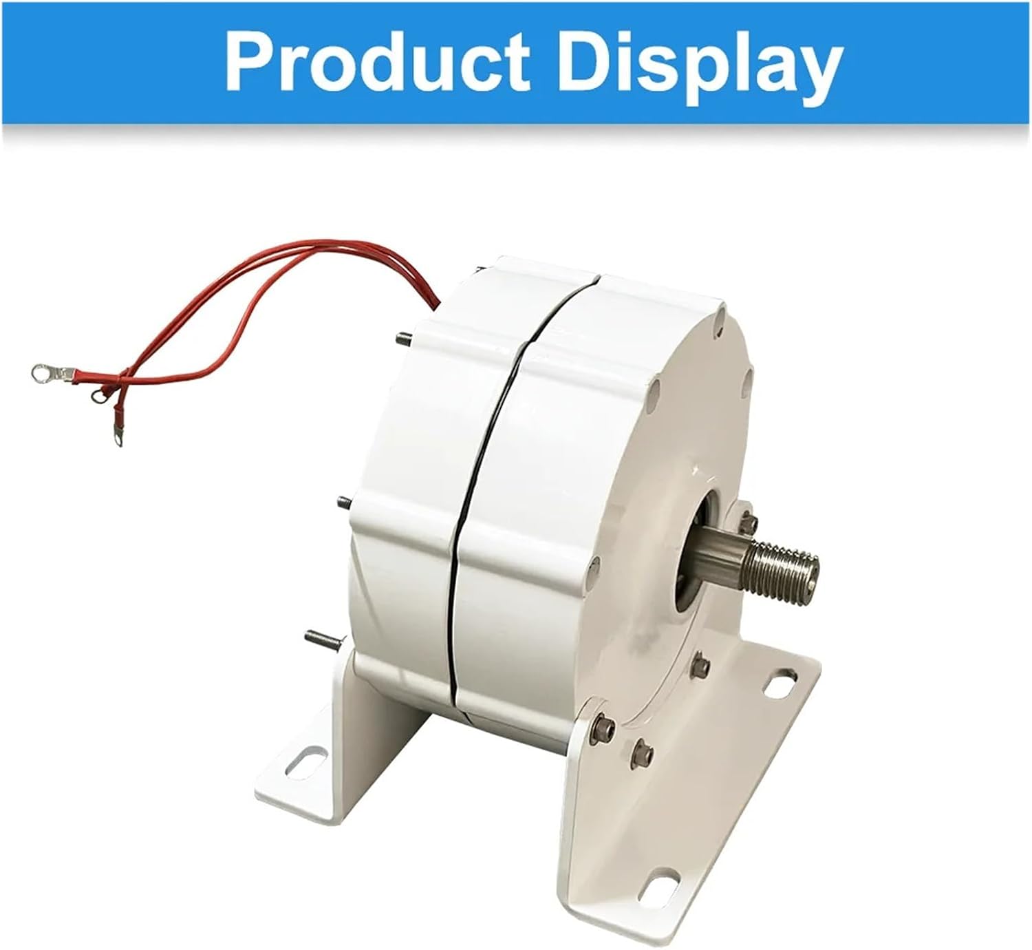 3000W Wind Turbine Kit Gearless Permanent Magnet Generator for Wind Turbine Water Turbine Low RPM Water Conservancy Low Starting Speed for Home(with Base,Single Shaft_48V)