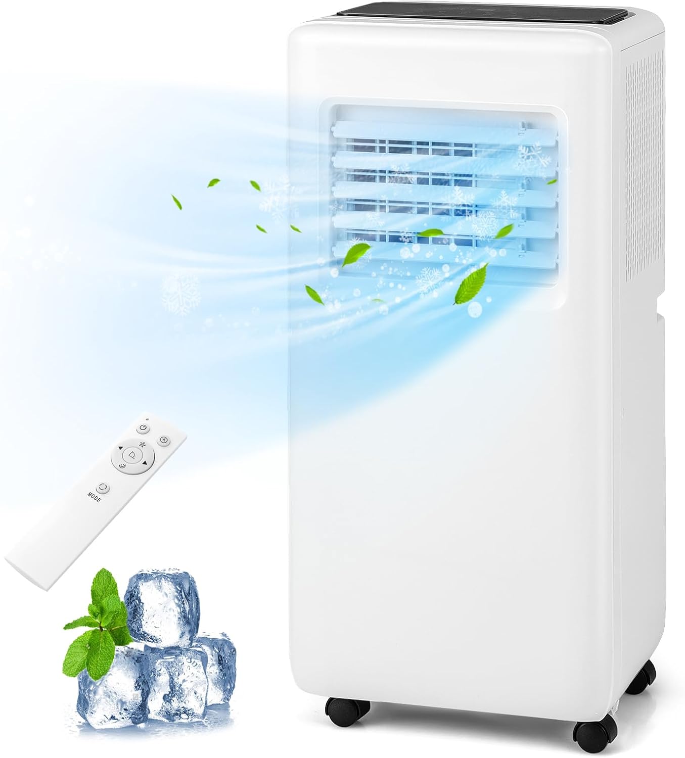 ARLIME 10000 BTU Portable Air Conditioner, 3 in 1 Air Cooler w/Fan, Quiet Floor AC w/Sleep Mode, 24H Timer, LED Display, Remote Control & Installation Kit, AC Unit for Bedroom 350 Sq.Ft (10000 BTU)