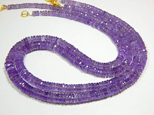pink amethyst faceted heishi beads/pink amethyst tyre beads 100 persent natural gemstone size 9.2.x4.4 mm 9.5