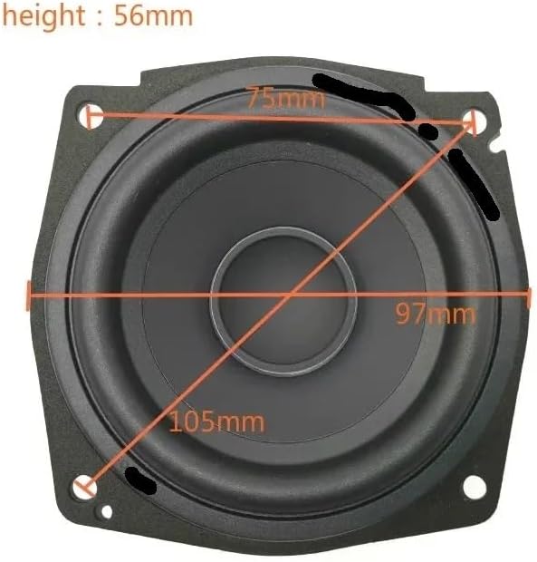 1Pcs 3.5 Inch Midrange Woofer Speaker 4 Ohm 35W Bass Loudspeaker Aluminum Basin Music Sound Audio for SO-NOS