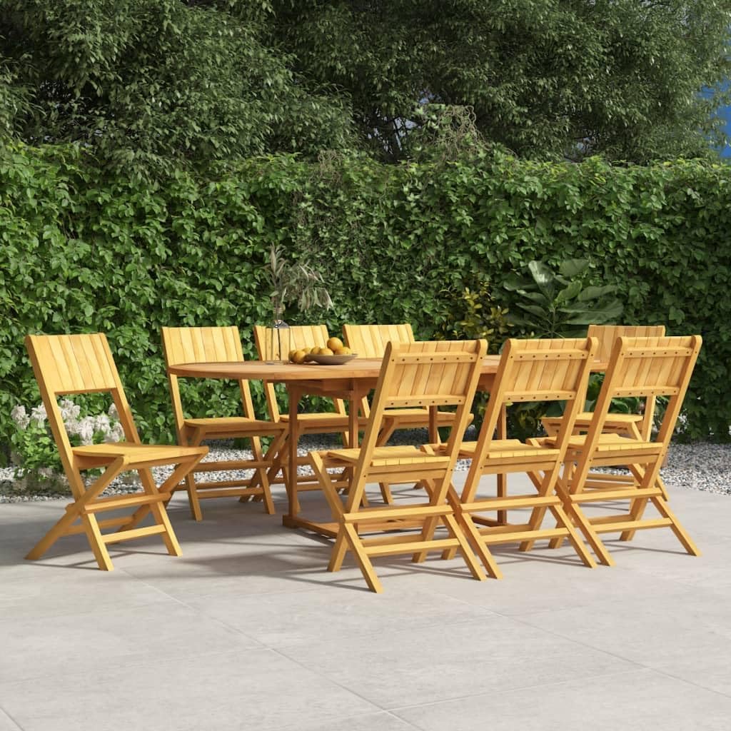 Folding Patio Chairs 8 pcs 18.5