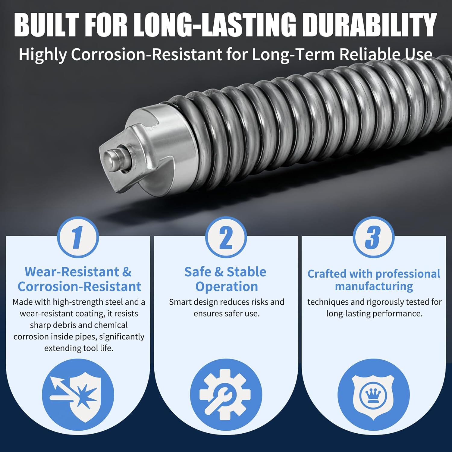 Upgraded 37847 C-32 Inner Core Cable for RIDGID K-3800 and K-375 Drum Machines, 3/8