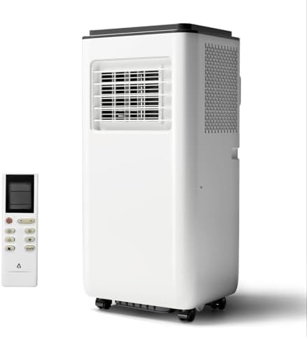 8000 BTU Portable Air Conditioner, with Dehumidifier and Fan, Quiet Sleep Mode, 24-Hour Timer, Floor Air Conditioner for Rooms up to 300 Sq.Ft