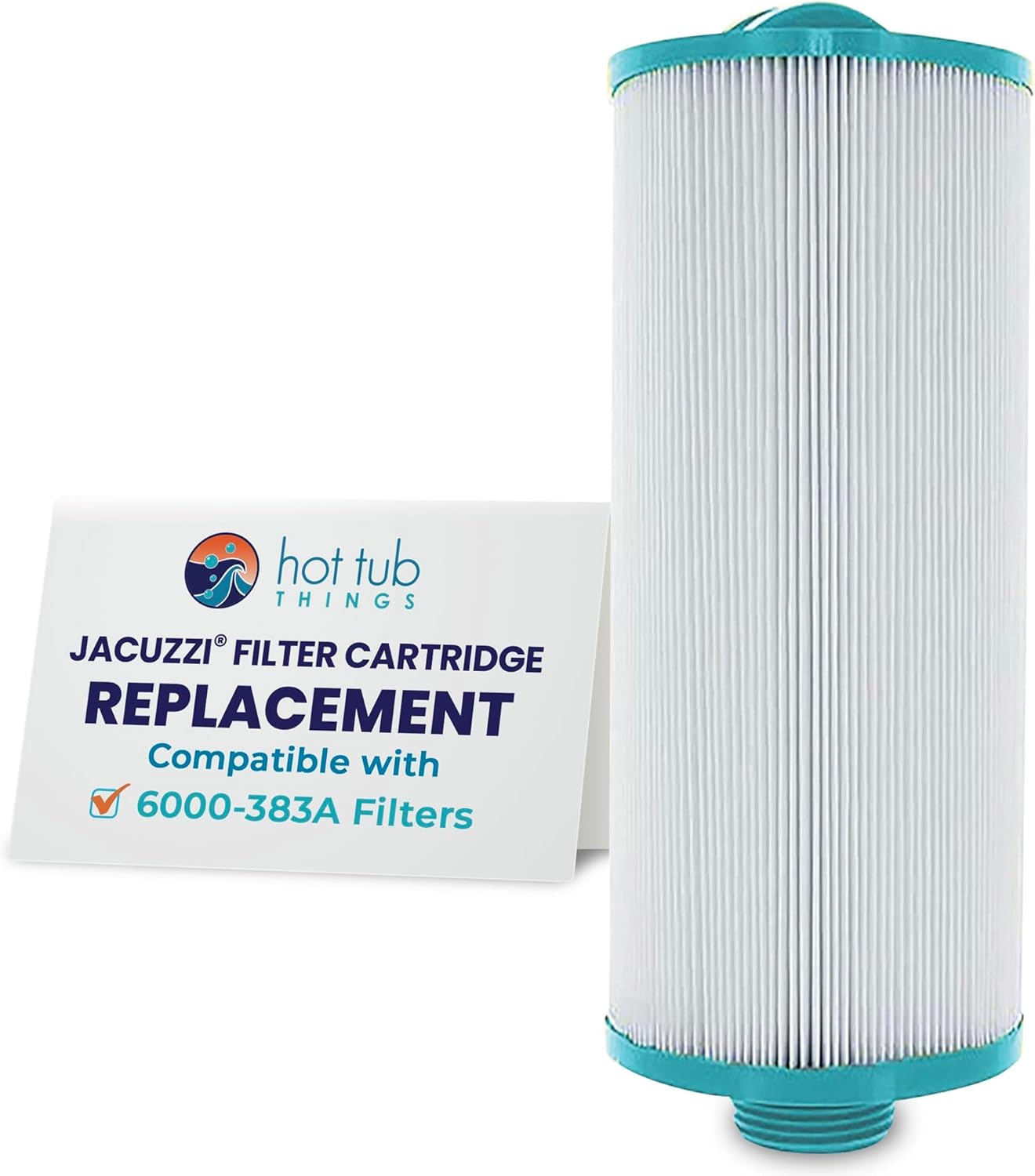 Replacement Filter Cartridge for Jacuzzi ProClear 6000-383A J-Series + Hot Tub Pillow & Cover Cleaner – Complete Spa Maintenance Bundle for Clear Water, Bright Surfaces & Easy Hot Tub Care