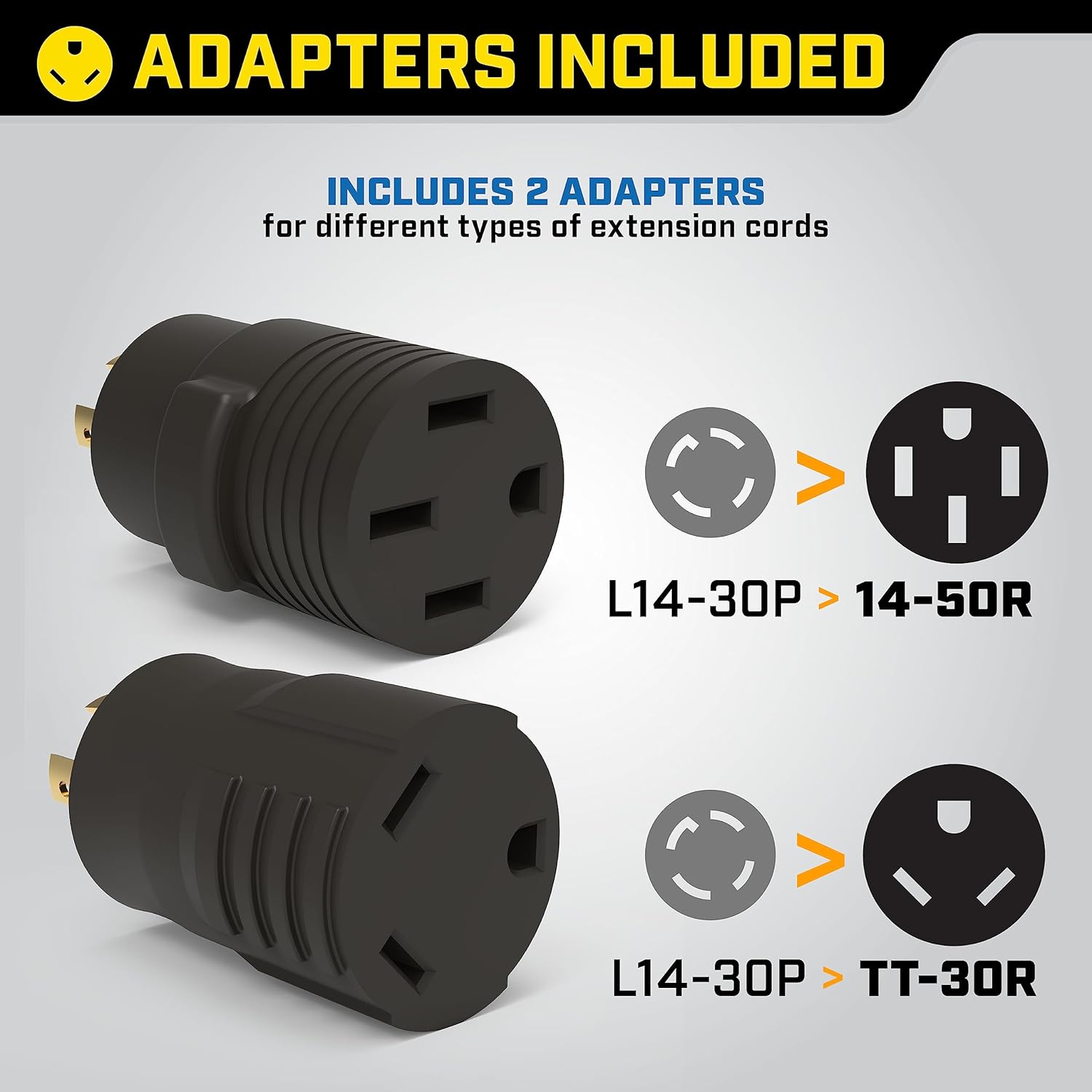 Champion Power Equipment Pro Grade OSHA Compliant Power Distribution Box, 50-Amp Twist Lock Inlet, Six 120V GFCI Duplexes, One 120/240V 30A Locking Outlet, 30A and 50A RV Adapters