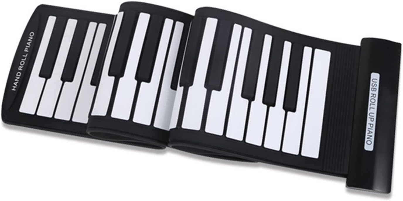 FLFL Electronic Folding Piano 61 Keys Flexible Piano USB MIDI Electronic Keyboard Hand Roll Piano Keyboard Electronic Organ