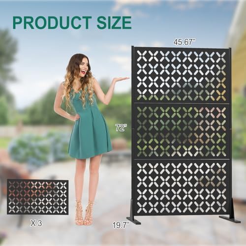 Metal Privacy Screen Outdoor 72