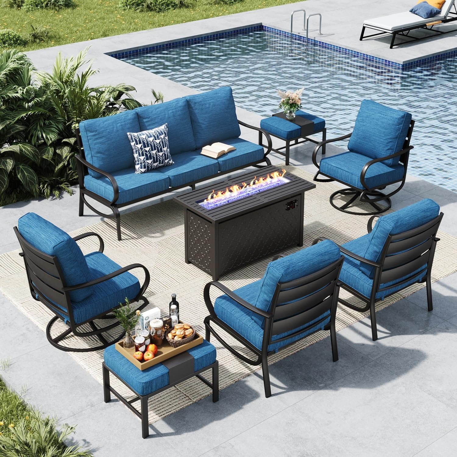 MFSTUDIO Patio Furniture Sets with 45