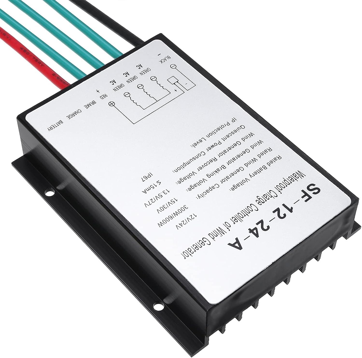 CAJUCA 8000W Controller Automatic Braking Wind Power System Regulator with Charging Light Waterproof Wind Power Generator