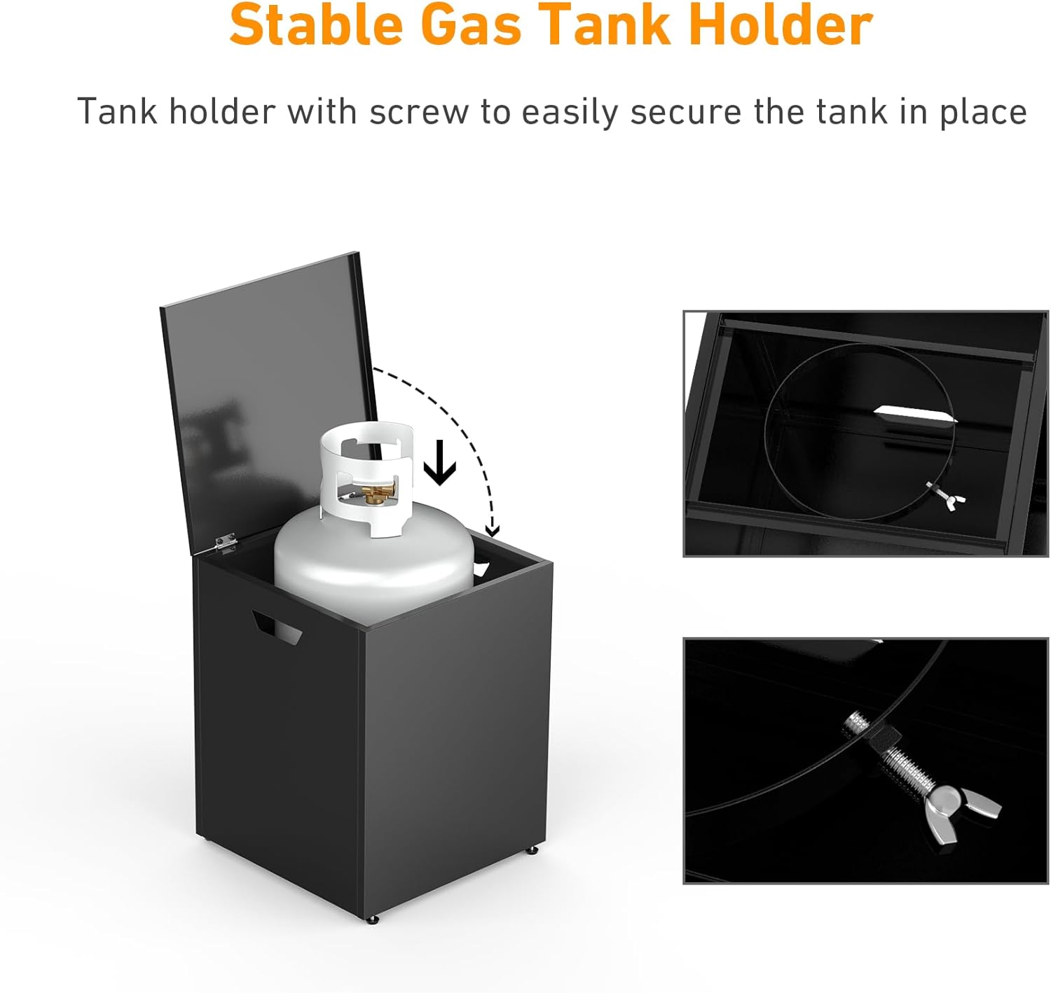 Stanbroil Propane Tank Cover Table, 20 lb Propane Tank Storage Side Table, 16