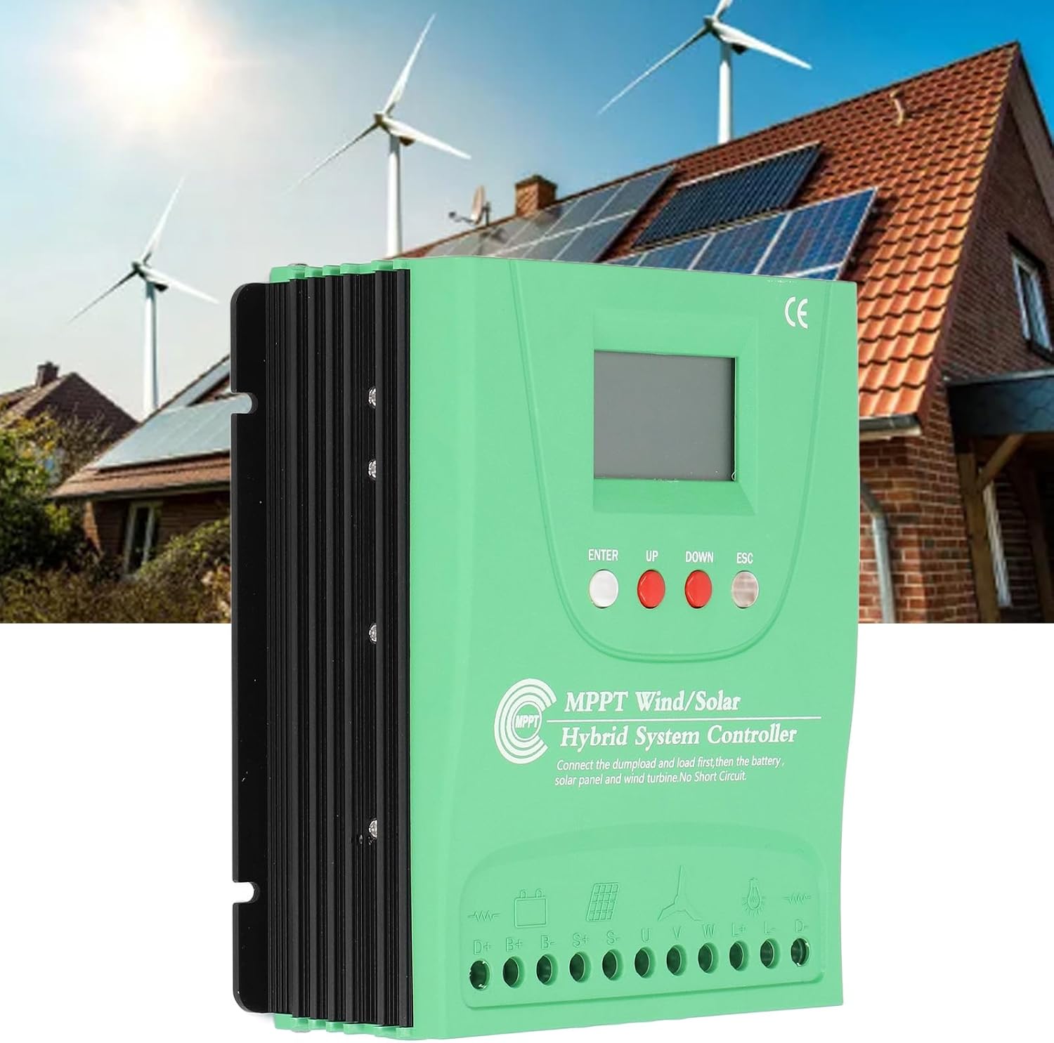 12V 24V Wind Solar Hybrid Charge Controller with LCD Display MPPT Boost Charge Wind Solar Controller (GPI1010K)