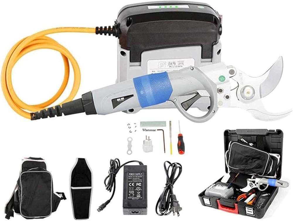 Electric Pruning Shears Electric Pruning Shears with Backpack, Fr It Tree Branch Scissors, Electric Pruning Scissors 36V 4Ah High Speed Garden Pruner