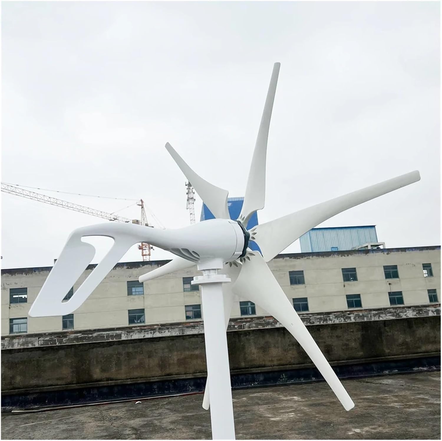 5000W Horizontal Wind Turbine 12V 24V 48V Small Power Generator Low Noise Windmill for Small Household Farms Low Starting Speed for Home(Hybrid Control,48V)