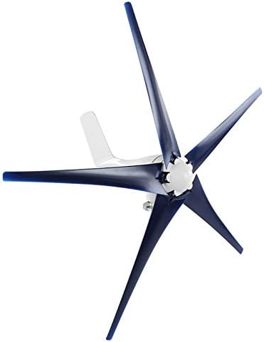 Hilitand 800W Windmill Generator Set, 5 Blade Small Wind Turbines Kit Industrial Energy Equipment (Blue 24V)