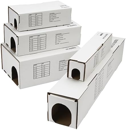 Cardboard Mouse Station, 2158 MS, Holds Mouse Traps or Glue Boards, 50 Pack