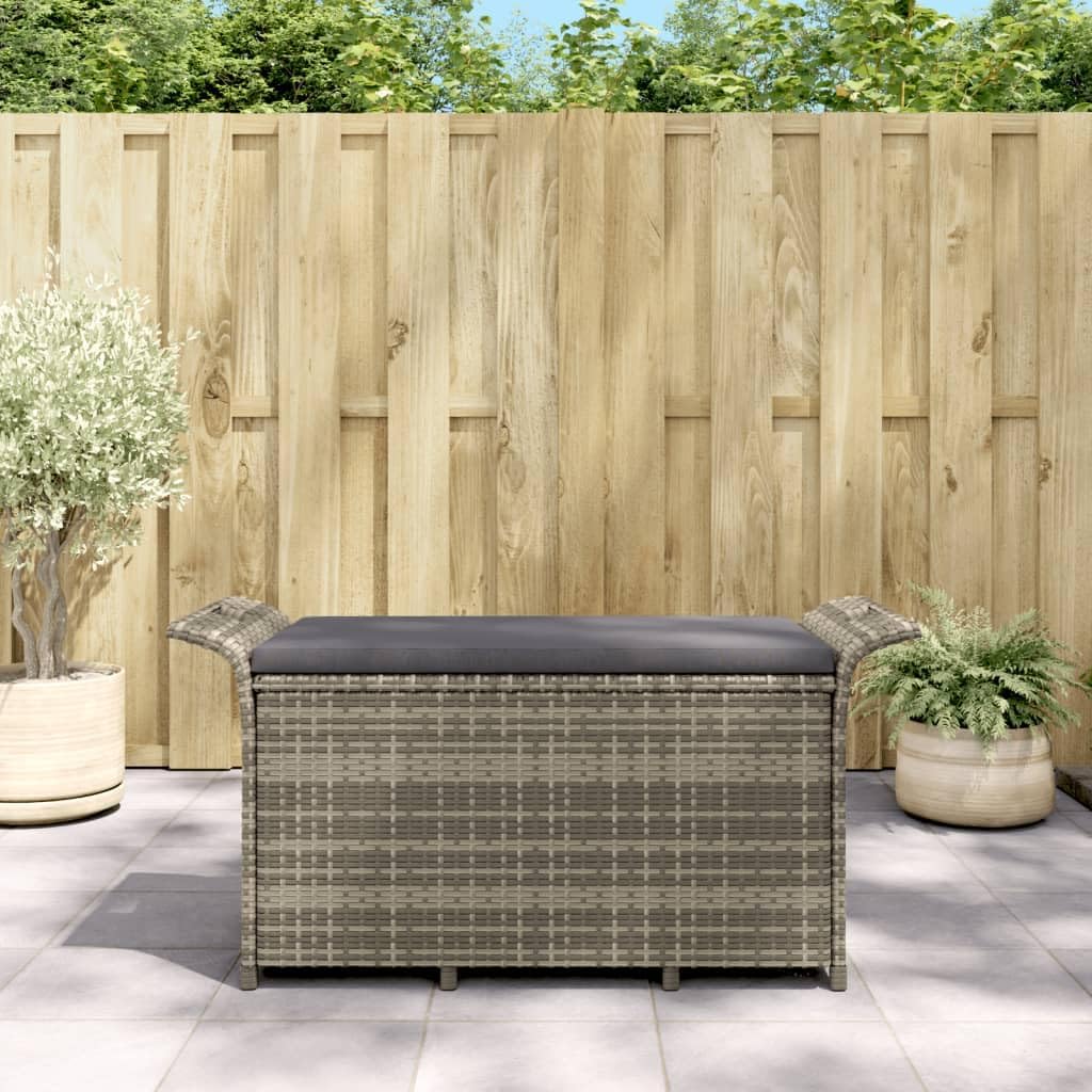 Patio Benches Patio Bench with Cushion Gray 45.7