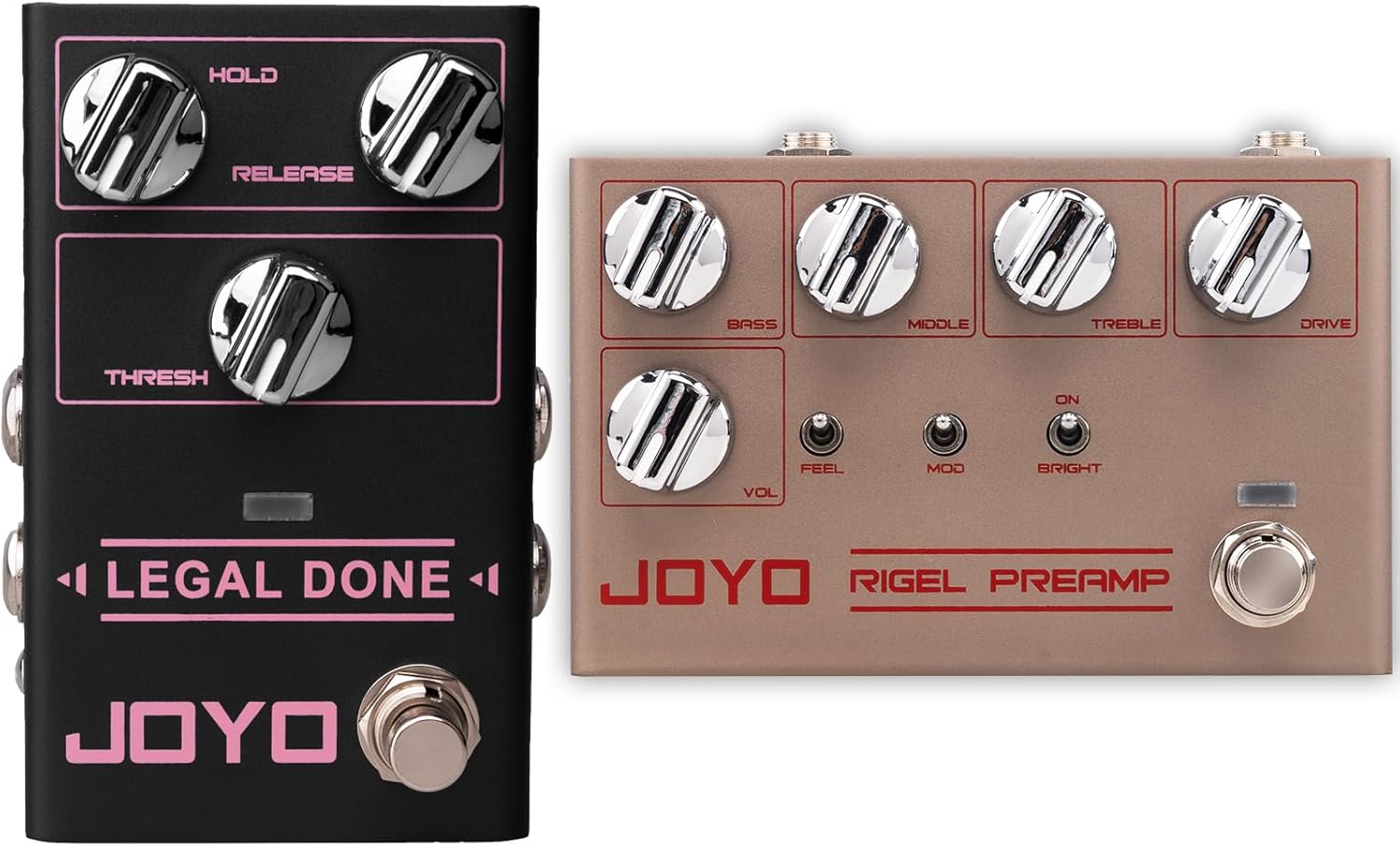 JOYO R-23 Noise Gate Pedal and R-24 High Gain Overdrive Amp Simulation Guitar Pedals