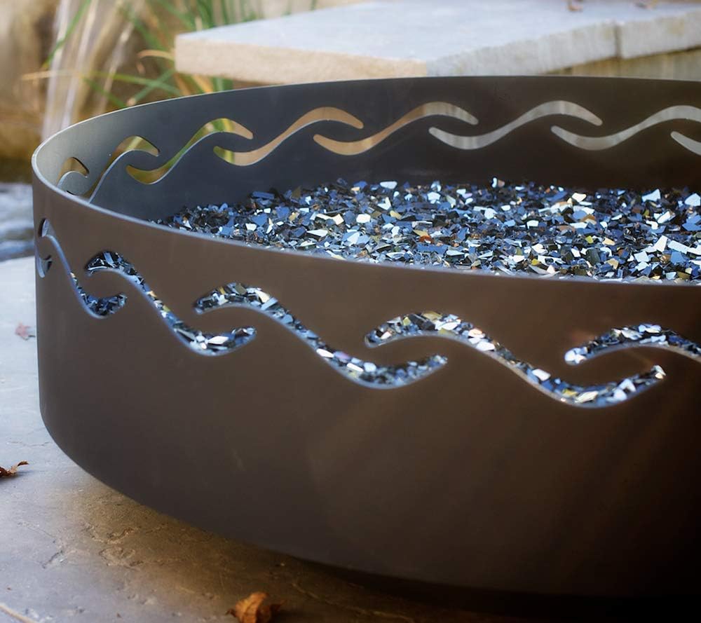 Fire Pit Art Fire Surfer Wood Burning Fire Pit Bowl Outdoor Patio Furniture Steel Firepit Iron Oxide Finish Portable Campfire