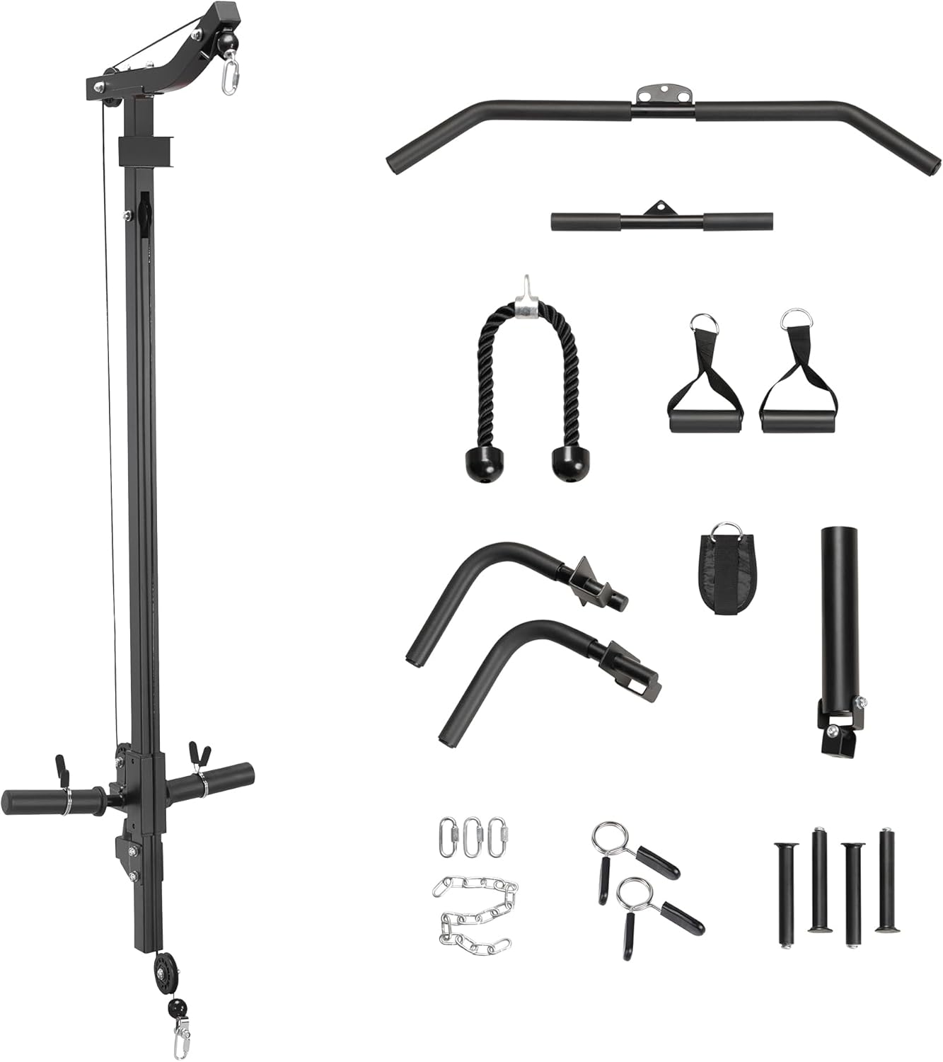 Marcy Power Cage with Pull-Up Bar,Adjustable Bar Catches,Olympic Standard Weight Plate,Accessories Build Your Own Home Gym with Optional Dual Pulley Trolley System for Body Exercise,Strength Training