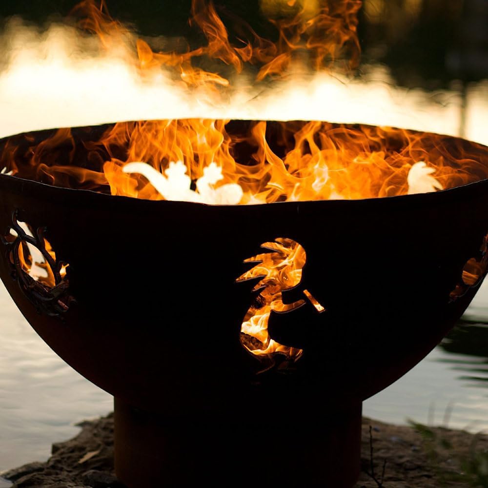 Fire Pit Art Kokopelli Wood Fire Pit (Kokopelli)