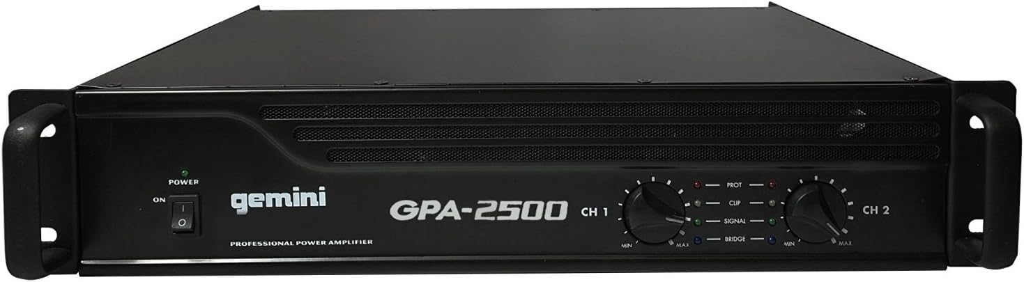 Gemini GPA-2500 3000W Professional DJ Power Amplifier