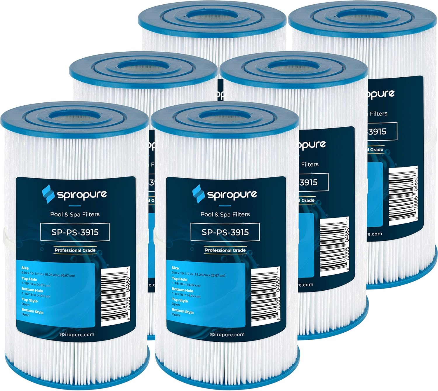 SpiroPure Replacement for Unicel C-6430 C-6330 Pleatco PWK30 Filbur FC-3915 Hot Springs Spas 31489 71825 Hot Tub Spa Pool Filter Replacement Cartridge (Case of 6)
