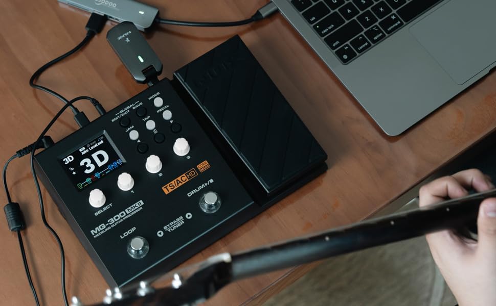 NUX MG-300 MKII Multi Effects Pedal with 45 Effects, 36 IRs, 27 AMPs, 24 Slots, Drum Machine, Shimmer Reverb, Tweakable Footswitch, Perfect for Studio Recording, Practice, Live Show