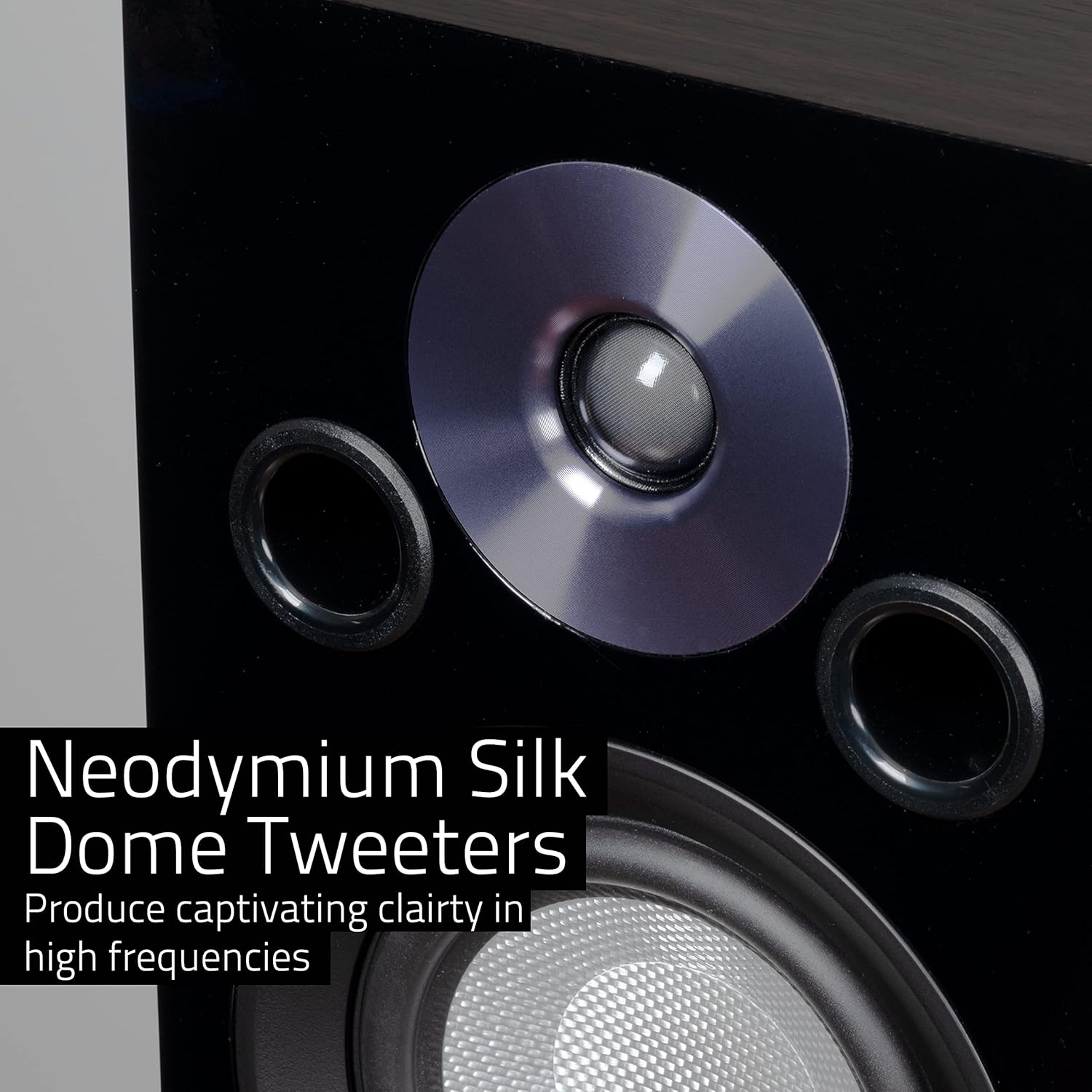 Fluance Reference High Performance 2-Way Bookshelf and Surround Sound Speakers for 2-Channel Stereo Listening or Home Theater System - Black Ash/Pair (XL8S)