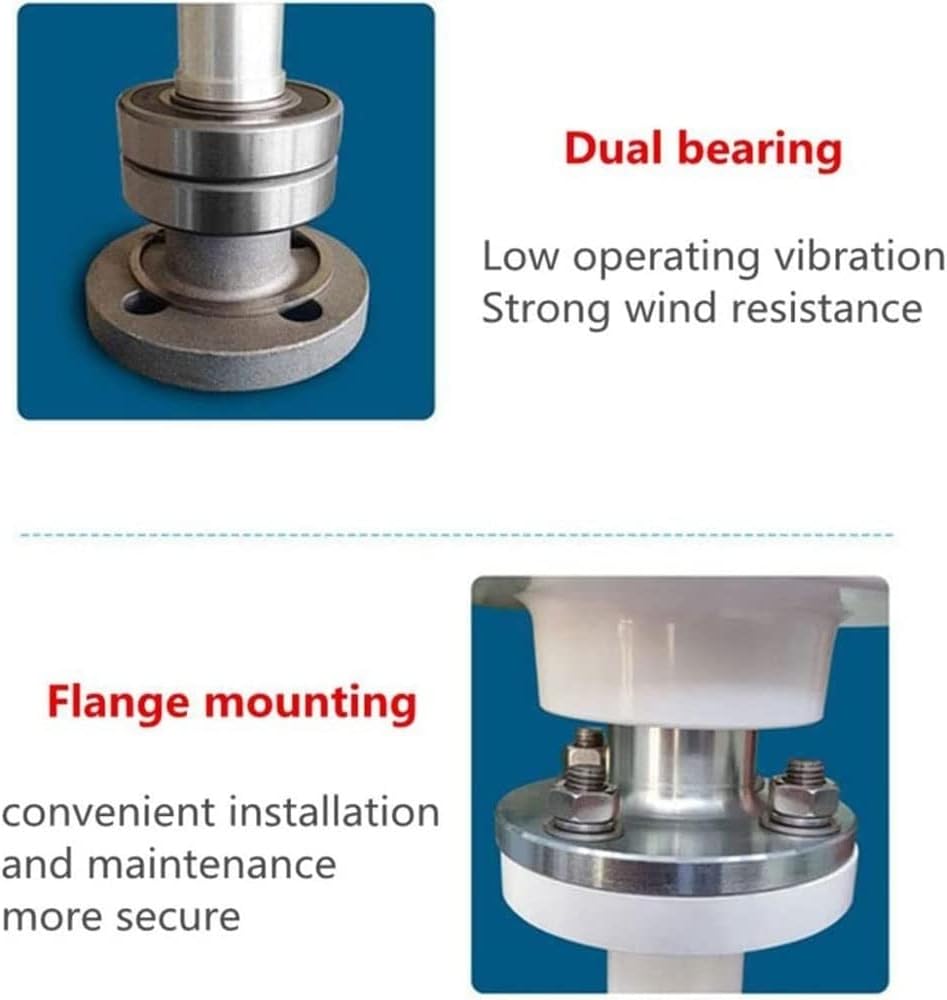 600W Vertical Axis Wind Turbine Generator Kit 12V/24V/48V Wind Turbine Power System 5 Blades Wind Generator for Home use or Industrial Energy Supply