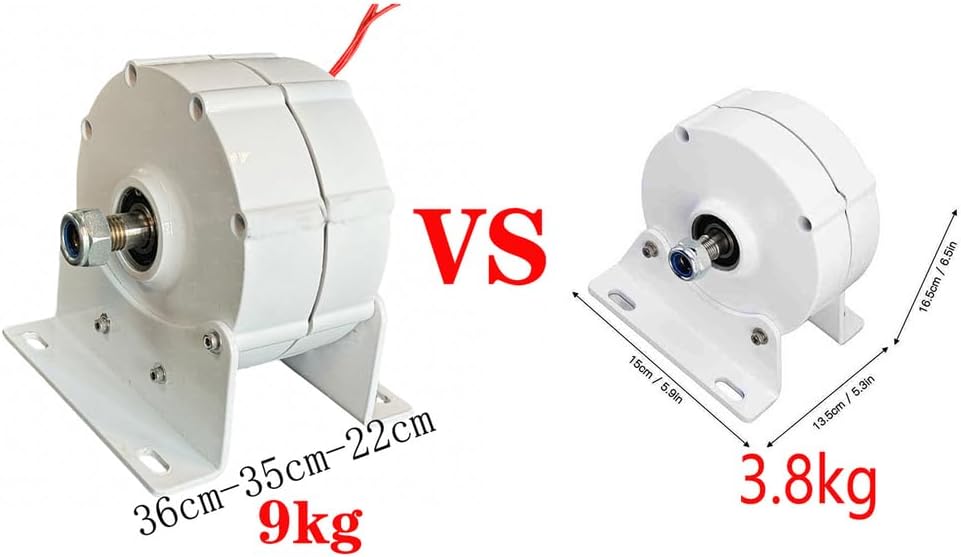 12V,10000W Wind Turbine Generator Gearless Permanent Magnet Generator Turbine, 500 RPM Low Speed 12V 24V for Water Conservancy and Wind Power Household(220V)