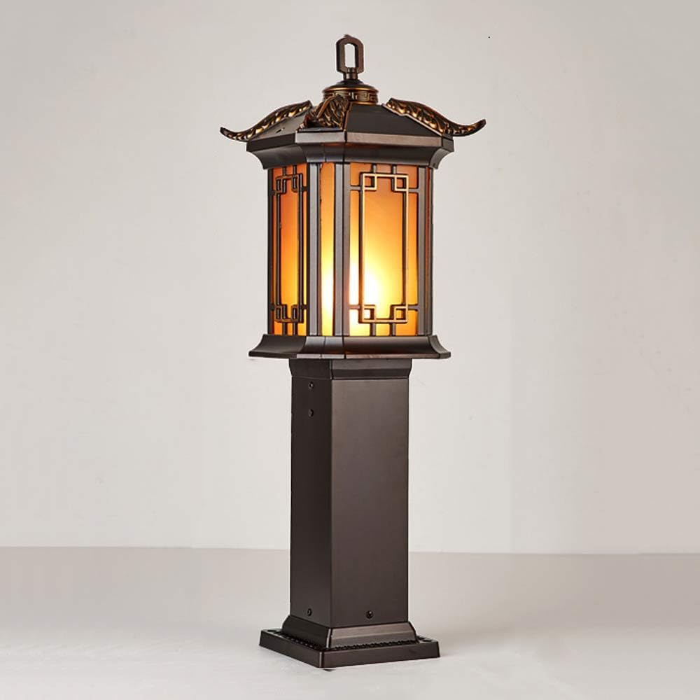 Modern Landscape Path Light High 28.3 Inches Outdoor Post Light Fixture Pathway Lights Fixtures Outdoor Waterproof Deck Bollard Lighting Lawn Lamp for Front Door Post Lighting