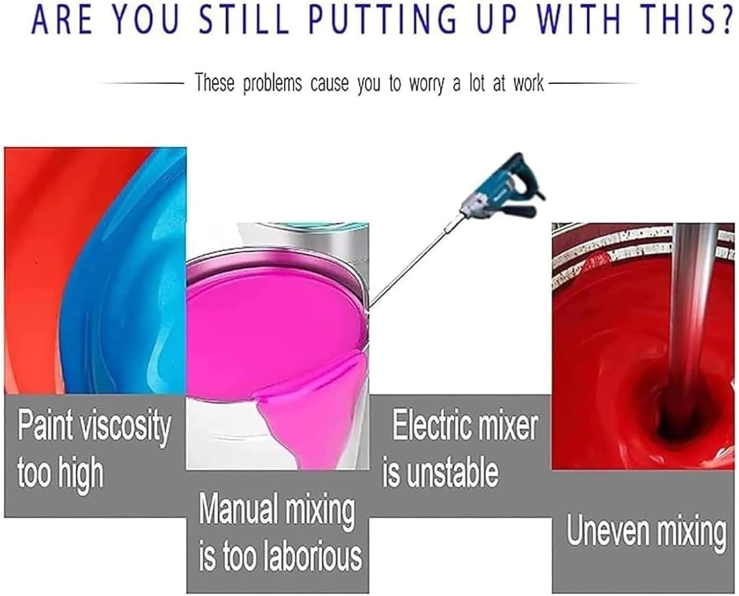 Pneumatic Paint Mixer Stirrer, Automatic Pneumatic Paint Mixer Machine, 5 Gallon Paint Stirring Machine with Stand, Desktop Air Agitator, 2600r/min, for Mixing Plaster/Paint/Mortar/Glue