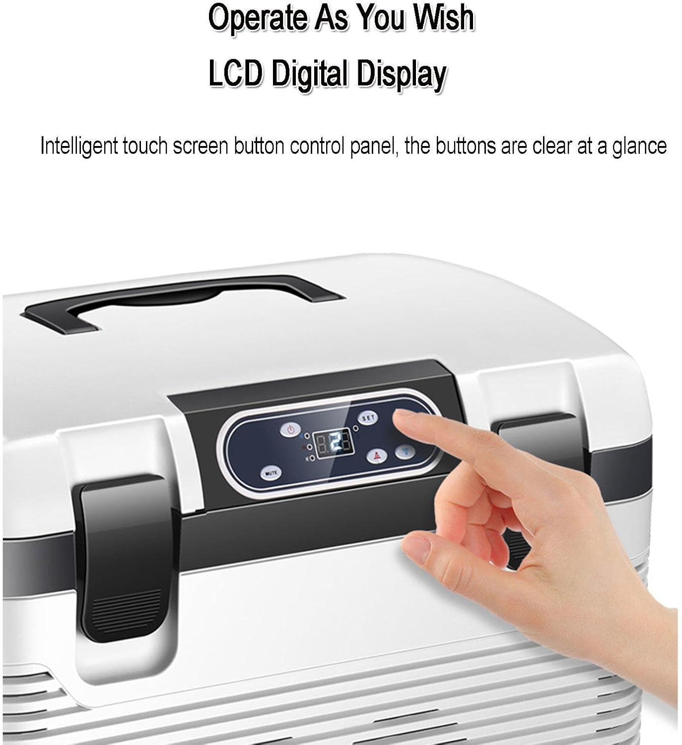 12V/24V Car Refrigerator, 19L Portable Fridge Small Cooling and Heating Box Insulated Box Car Cooler for Car, RV, Truck, Van, Boat, Camping, Travel, Fishing Outdoor